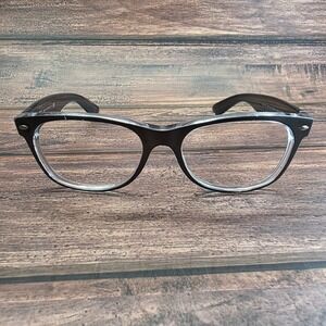 Ray-Ban RB 2132 New‎ Wayfarer Grey Clear Eyeglasses 55-18 145 Made in Italy